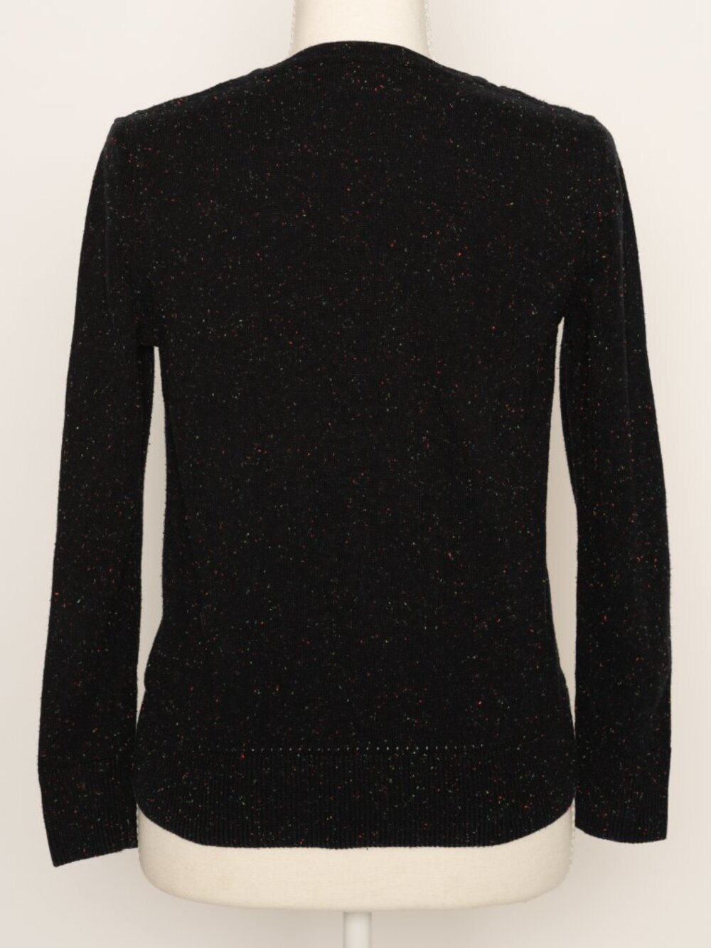 rag & bone/KNIT Black Cosmic Rainbow Nep Crewneck Sweater Small Artsy Layering - Picture 4 of 8